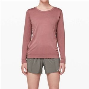 Lululemon Swiftly Breeze Long Sleeve Relaxed Fit Top Pink